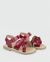 Sandalias Charol Corazones Rojo